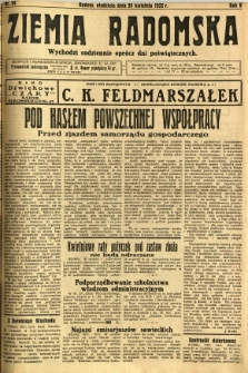 Ziemia Radomska, 1932, R. 5, nr 94