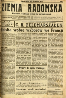 Ziemia Radomska, 1932, R. 5, nr 95