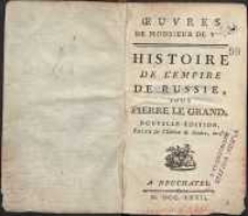 Histoire de l&rsquo;empire de Russie sous Pierre le Grand. P.1 i 2