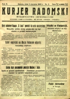 Kurier Radomski, 1940, R. 2, nr 2