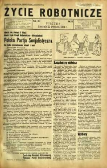 Życie Robotnicze, 1934, R. 12, nr 20