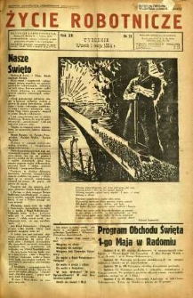 Życie Robotnicze, 1934, R. 12, nr 21