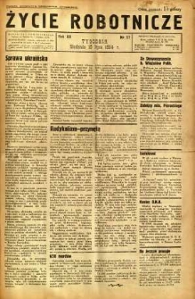 Życie Robotnicze, 1934, R. 12, nr 37