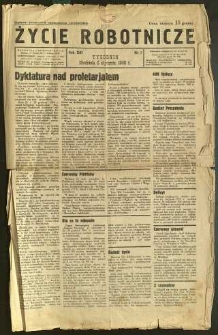 Życie Robotnicze, 1935, R. 13, nr 1