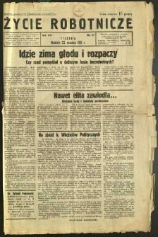 Życie Robotnicze, 1935, R. 13, nr 47