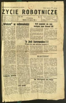 Życie Robotnicze, 1936, R. 14, nr 7