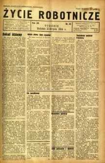 Życie Robotnicze, 1934, R. 12, nr 42