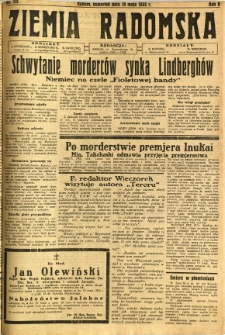 Ziemia Radomska, 1932, R. 5, nr 112