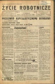 Życie Robotnicze, 1933, R. 11, nr 18