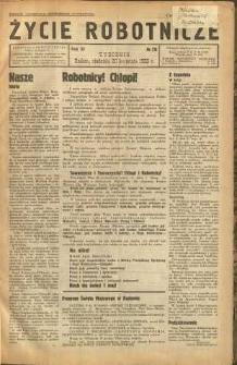Życie Robotnicze, 1933, R. 11, nr 20