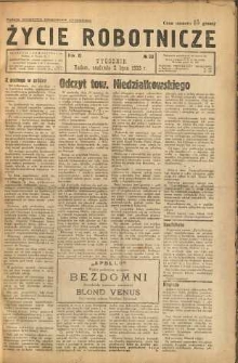Życie Robotnicze, 1933, R. 11, nr 33