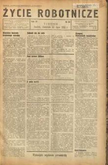 Życie Robotnicze, 1933, R. 11, nr 39
