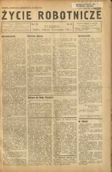 Życie Robotnicze, 1933, R. 11, nr 44