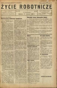 Życie Robotnicze, 1933, R. 11, nr 48