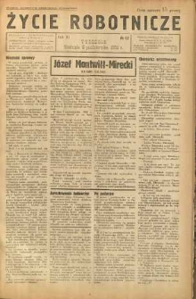 Życie Robotnicze, 1933, R. 11, nr 52