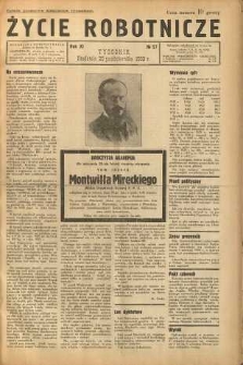 Życie Robotnicze, 1933, R. 11, nr 57
