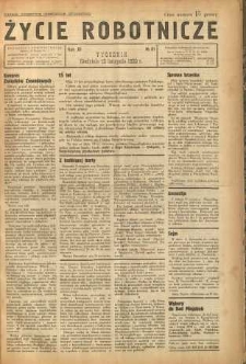 Życie Robotnicze, 1933, R. 11, nr 61