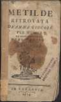 Metilde ritrovata : drama giacoso per musica da rappresentarsi nel Teatro di Varsavia