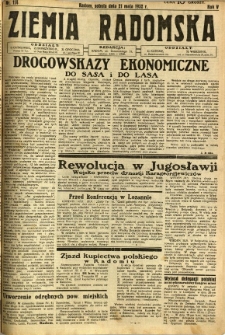 Ziemia Radomska, 1932, R. 5, nr 114