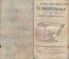 Dykcyonarz starożytności dla szkół narodowych