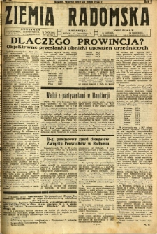 Ziemia Radomska, 1932, R. 5, nr 116