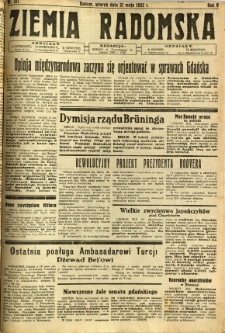 Ziemia Radomska, 1932, R. 5, nr 121