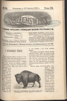 Wszechświat : Tygodnik popularny, poświęcony naukom przyrodniczym, 1890, T. 9, nr 25