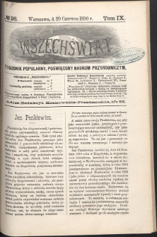 Wszechświat : Tygodnik popularny, poświęcony naukom przyrodniczym, 1890, T. 9, nr 26