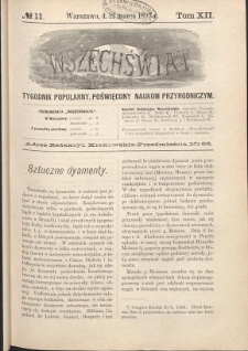 Wszechświat : Tygodnik popularny, poświęcony naukom przyrodniczym, 1893, T. 12, nr 11