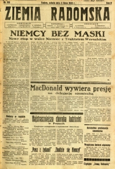 Ziemia Radomska, 1932, R. 5, nr 148