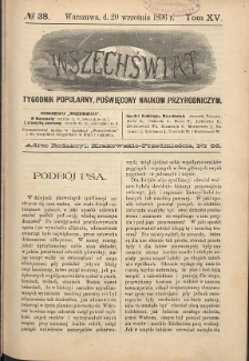 Wszechświat : Tygodnik popularny, poświęcony naukom przyrodniczym, 1896, T. 15, nr 38