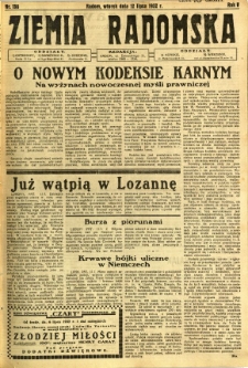 Ziemia Radomska, 1932, R. 5, nr 156