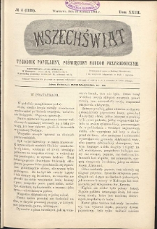 Wszechświat : Tygodnik popularny, poświęcony naukom przyrodniczym, 1904, T. 23, nr 4