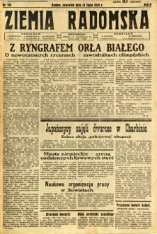 Ziemia Radomska, 1932, R. 5, nr 158