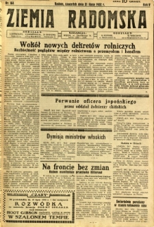 Ziemia Radomska, 1932, R. 5, nr 164