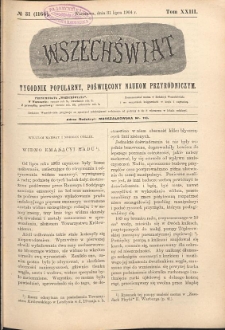 Wszechświat : Tygodnik popularny, poświęcony naukom przyrodniczym, 1904, T. 23, nr 31