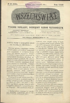 Wszechświat : Tygodnik popularny, poświęcony naukom przyrodniczym, 1904, T. 23, nr 33