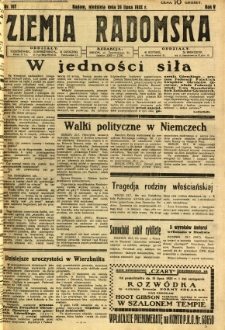 Ziemia Radomska, 1932, R. 5, nr 167