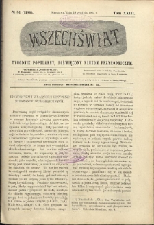 Wszechświat : Tygodnik popularny, poświęcony naukom przyrodniczym, 1904, T. 23, nr 51