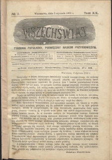 Wszechświat : Tygodnik popularny, poświęcony naukom przyrodniczym, 1901, T. 20, nr 1