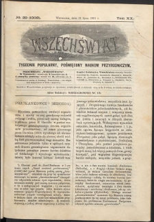 Wszechświat : Tygodnik popularny, poświęcony naukom przyrodniczym, 1901, T. 20, nr 29