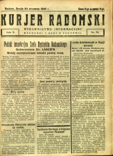 Kurier Radomski, 1940, R. 2, nr 10