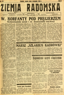 Ziemia Radomska, 1932, R. 5, nr 177