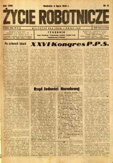 Życie Robotnicze, 1945, R. 18, nr 15