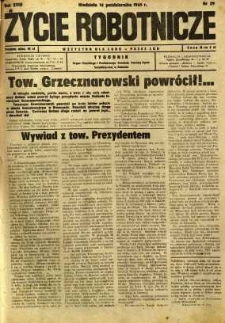 Życie Robotnicze, 1945, R. 18, nr 29