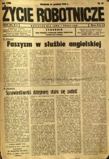 Życie Robotnicze, 1945, R. 18, nr 37