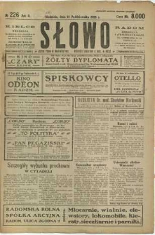Słowo, 1923, R. 2, nr 226