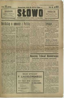 Słowo, 1930. R. 9, nr 60