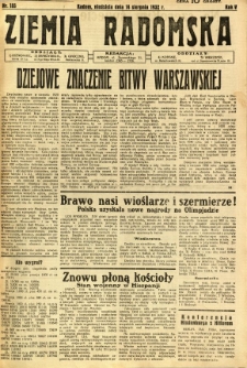 Ziemia Radomska, 1932, R. 5, nr 185