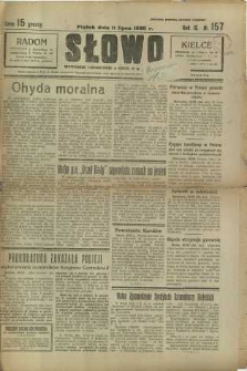 Słowo, 1930. R. 9, nr 157